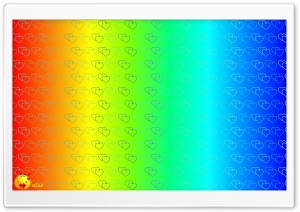 Rainbow Hearts 4K UHD Wallpaper for Widescreen and UltraWide Desktop, UltraHD TV, Smartphone, Tablet