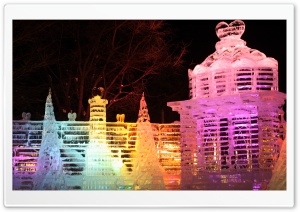 Rainbow Ice Buildings Ultra HD Wallpaper for 4K UHD Widescreen desktop, tablet & smartphone