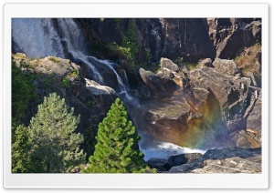 Rainbow Over Waterfall Ultra HD Wallpaper for 4K UHD Widescreen desktop, tablet & smartphone