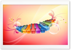 Rainbow Piano Keyboards Ultra HD Wallpaper for 4K UHD Widescreen desktop, tablet & smartphone