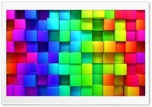 Rainbow Vivid Colors Cubes Ultra HD Wallpaper for 4K UHD Widescreen desktop, tablet & smartphone