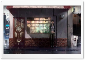 Raining Day Anime Ultra HD Wallpaper for 4K UHD Widescreen desktop, tablet & smartphone