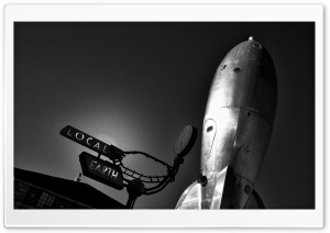Raygun Gothic Rocket Sculpture Ultra HD Wallpaper for 4K UHD Widescreen desktop, tablet & smartphone