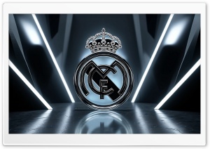Real Madrid Metal Logo 4K UHD Wallpaper for Widescreen and UltraWide Desktop, UltraHD TV, Smartphone, Tablet