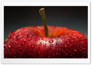 Red Apple Macro Ultra HD Wallpaper for 4K UHD Widescreen Desktop, Lockscreen, Screensaver, TV, Tablet, Smartphone