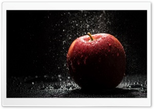 Red Apple Water Drops Ultra HD Wallpaper for 4K UHD Widescreen desktop, tablet & smartphone
