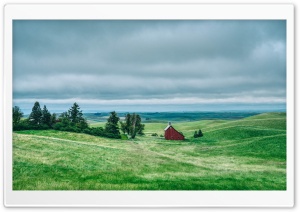 Red Barn Under Storm Clouds 4K UHD Wallpaper for Widescreen and UltraWide Desktop, UltraHD TV, Smartphone, Tablet
