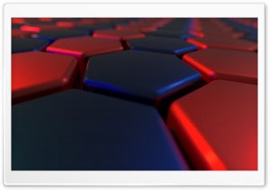 Red, Blue, abstract hexagons Ultra HD Wallpaper for 4K UHD Widescreen desktop, tablet & smartphone