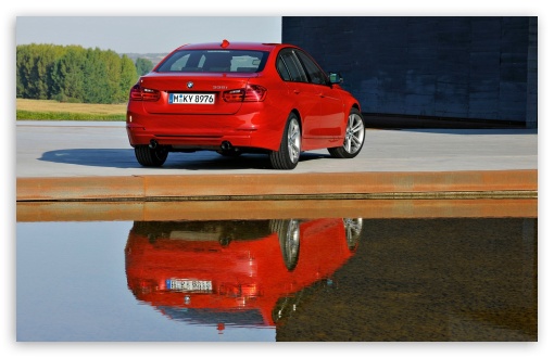 Red BMW 3 Series Rear UltraHD Wallpaper for Wide 16:10 Widescreen WHXGA WQXGA WUXGA WXGA ;
