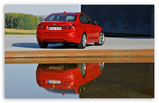 Red BMW 3 Series Rear UltraHD Wallpaper for Widescreen 16:10 ;