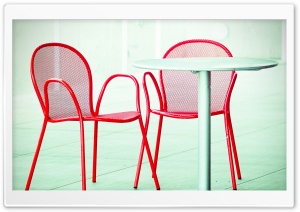 Red Chairs Ultra HD Wallpaper for 4K UHD Widescreen desktop, tablet & smartphone