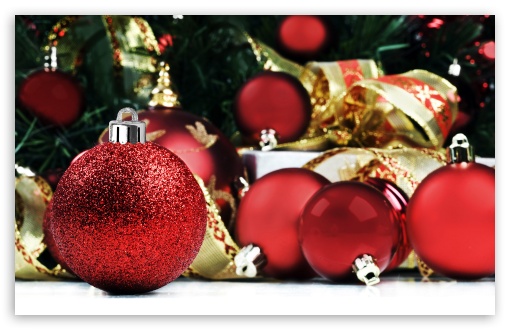 Red Christmas Balls Ultra HD Desktop Background Wallpaper for 4K UHD TV ...