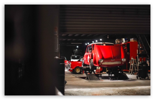 Red Classic Cars Restoration UltraHD Wallpaper for UHD 16:9 ; HD 16:9 ; Widescreen 16:10 ; Fullscreen 3:2 ;