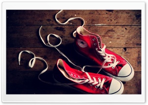 Red Converse Shoes Ultra HD Wallpaper for 4K UHD Widescreen desktop, tablet & smartphone