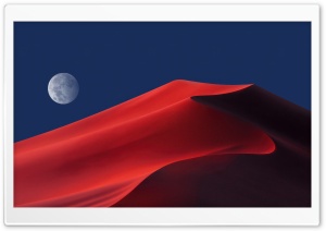 Red Desert, Night Moon Ultra HD Wallpaper for 4K UHD Widescreen desktop, tablet & smartphone