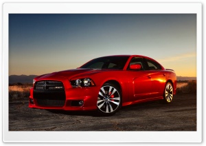 Red Dodge Charger SRT8 Ultra HD Wallpaper for 4K UHD Widescreen desktop, tablet & smartphone