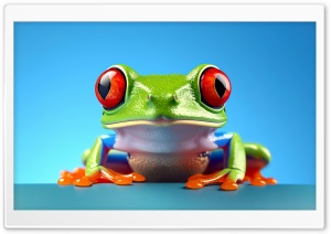 Red Eyed Tree Frog, Macro, Amphibian, Aesthetic 4K UHD Wallpaper for Widescreen and UltraWide Desktop, UltraHD TV, Smartphone, Tablet
