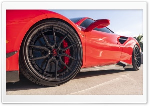 Red Ferrari Car 4K UHD Wallpaper for Widescreen and UltraWide Desktop, UltraHD TV, Smartphone, Tablet