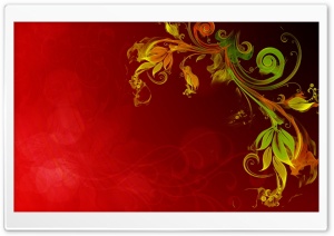 Red Floral Abstract Ultra HD Wallpaper for 4K UHD Widescreen desktop, tablet & smartphone