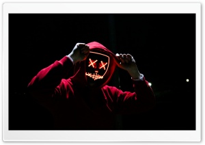Red Hoodie Man Night Ultra HD Wallpaper for 4K UHD Widescreen desktop, tablet & smartphone