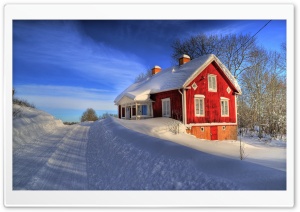 Red House, Winter Ultra HD Wallpaper for 4K UHD Widescreen desktop, tablet & smartphone