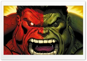 Red Hulk vs Green Hulk Ultra HD Wallpaper for 4K UHD Widescreen desktop, tablet & smartphone
