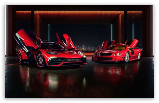 Red Mercedes AMG ONE Hybrid Sports Car, Mercedes Benz CLK GTR GT1 Sports Car UltraHD Wallpaper for UHD 16:9 ; HD 16:9 ; UltraWide 21:9 24:10 32:9 32:10 ; Widescreen 16:10 5:3 ; Fullscreen 4:3 3:2 ; Tablet 1:1 ; Mobile 9:16 10:16 2:3 3:5 3:4 ; Dual 16:10 5:3 16:9 4:3 5:4 3:2 ;