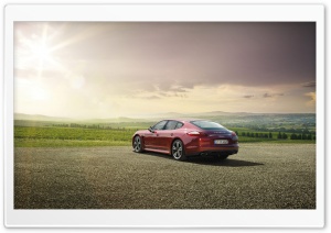Red Porsche Panamera Ultra HD Wallpaper for 4K UHD Widescreen desktop, tablet & smartphone