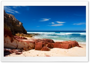 Red Rocks On The Beach Ultra HD Wallpaper for 4K UHD Widescreen desktop, tablet & smartphone