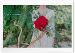 Red Roses Wedding Bouquet Ultra HD Wallpaper for 4K UHD Widescreen desktop, tablet & smartphone