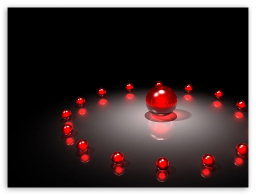 Red Spheres UltraHD Wallpaper for Fullscreen 4:3 ;