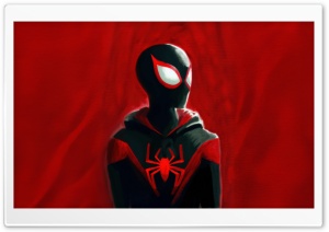 Red Spiderman Miles Morales 4K UHD Wallpaper for Widescreen and UltraWide Desktop, UltraHD TV, Smartphone, Tablet