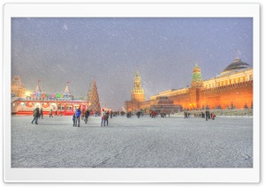 Red Square Moscow Russia Winter Holidays Ultra HD Wallpaper for 4K UHD Widescreen desktop, tablet & smartphone