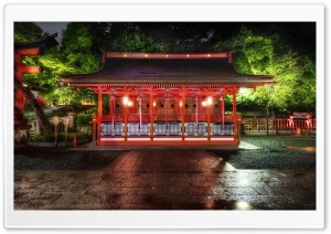 Red Temple In Kyoto Ultra HD Wallpaper for 4K UHD Widescreen desktop, tablet & smartphone