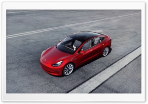 Red Tesla Model 3 Electric Car Performance Ultra HD Wallpaper for 4K UHD Widescreen desktop, tablet & smartphone