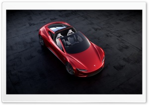 Red Tesla Roadster Electric Supercar Convertible Ultra HD Wallpaper for 4K UHD Widescreen desktop, tablet & smartphone