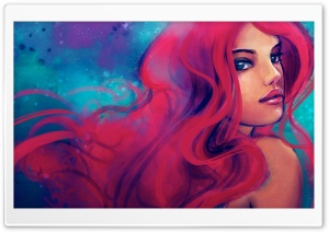 Redhead Girl Painting Ultra HD Wallpaper for 4K UHD Widescreen desktop, tablet & smartphone