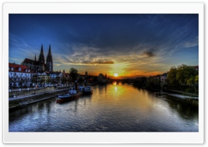 Regensburg Sunset Ultra HD Wallpaper for 4K UHD Widescreen desktop, tablet & smartphone