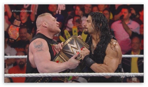 Reigns and Lesnar - WWE UltraHD Wallpaper for HD 16:9 ;