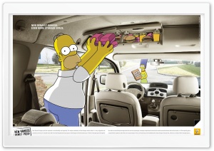 Renault Kangoo Simpsons Advertising Ultra HD Wallpaper for 4K UHD Widescreen desktop, tablet & smartphone