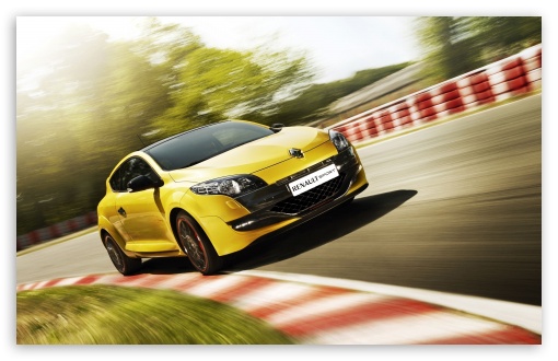 Renault Megane RS Yellow Ultra HD Desktop Background Wallpaper for