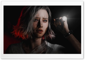 Resident Evil Requiem Grace Investigating 4K UHD Wallpaper for Widescreen and UltraWide Desktop, UltraHD TV, Smartphone, Tablet