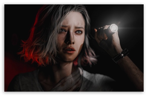 Resident Evil Requiem Grace Investigating UltraHD Wallpaper for UHD 16:9 ; HD 16:9 ; UltraWide 21:9 24:10 32:9 32:10 ; Widescreen 16:10 ; Tablet 1:1 ; Dual 16:10 16:9 ;