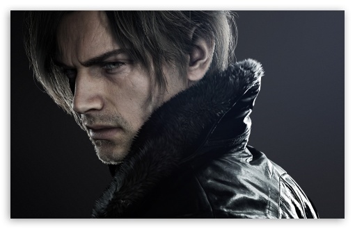 Resident Evil Requiem Leon in Leather Jacket UltraHD Wallpaper for UHD 16:9 ; HD 16:9 ; UltraWide 21:9 24:10 32:9 32:10 ; Widescreen 16:10 ; Tablet 1:1 ; Mobile 9:16 9:19.5 9:20 ; Dual 16:10 16:9 ;