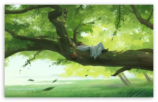 Resting Figure on Tree Branch UltraHD Wallpaper for UHD 16:9 ; HD 16:9 ; UltraWide 21:9 24:10 32:9 32:10 ; Widescreen 16:10 ; Tablet 1:1 ; Mobile 9:16 9:19.5 9:20 ; Dual 16:10 16:9 ; Triple 16:10 16:9 ;