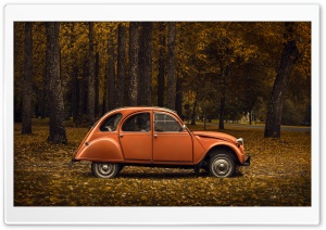 Retro Citroen, Autumn Color 4K UHD Wallpaper for Widescreen and UltraWide Desktop, UltraHD TV, Smartphone, Tablet