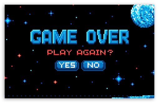 Retro Game Over UltraHD Wallpaper for UHD 16:9 ; HD 16:9 ; UltraWide 21:9 24:10 32:9 32:10 ; Widescreen 16:10 5:3 ; Fullscreen 4:3 5:4 3:2 ; Dual 16:10 5:3 16:9 4:3 5:4 3:2 ;