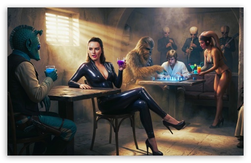 Rey in cantina 3 UltraHD Wallpaper for HD 16:9 ; UltraWide 21:9 ; Widescreen 16:10 5:3 ; Fullscreen 4:3 5:4 3:2 ;