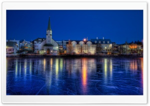 Reykjavik Night Ultra HD Wallpaper for 4K UHD Widescreen desktop, tablet & smartphone