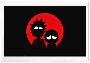 Rick and Morty, Sitcom, Black Background 4K UHD Wallpaper for Widescreen and UltraWide Desktop, UltraHD TV, Smartphone, Tablet